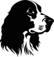 Welsh Springer Spaniel  silhouette portrait vector