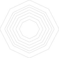Pentagon  outline silhouette vector