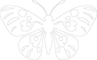 jumping bean moth  outline silhouette vector