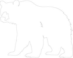 black bear outline silhouette vector