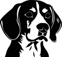 beagle  silhouette portrait vector