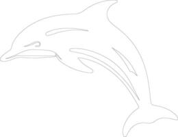 dolphin spotted    outline silhouette vector