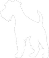 Welsh Terrier outline silhouette vector