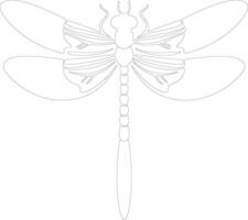 dragonfly    outline silhouette vector