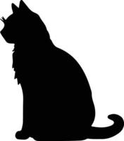 plegable gato negro silueta vector