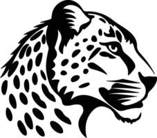 leopardo silueta retrato vector