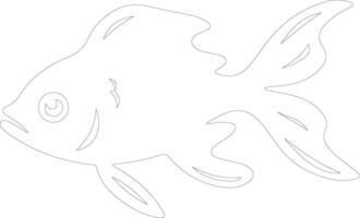 pupfish    outline silhouette vector
