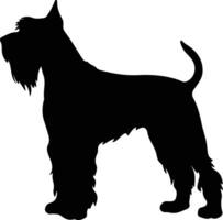 Giant Schnauzer    black silhouette vector