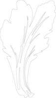 endive  outline silhouette vector