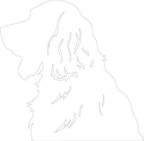 Boykin Spaniel  outline silhouette vector