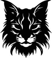 Ussuri Cat  silhouette portrait vector