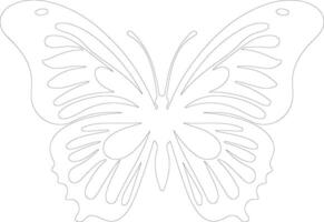 monarch butterfly  outline silhouette vector