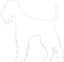 airedale terrier contorno silueta vector