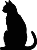 Serengeti Cat  black silhouette vector