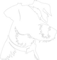 Jack Russell Terrier  outline silhouette vector