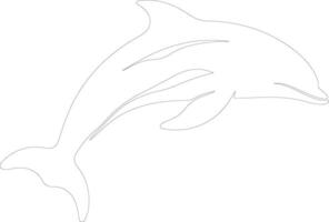 porpoise   outline silhouette vector