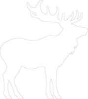 Comet one of Santas reindeer  outline silhouette vector