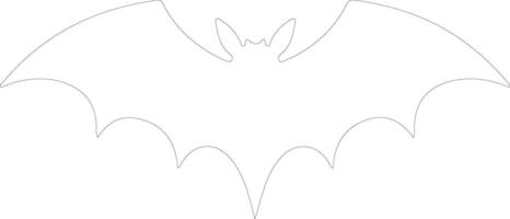 fruit bat   outline silhouette vector