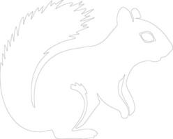 chipmunk outline silhouette vector