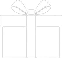 Gift icon  outline silhouette vector