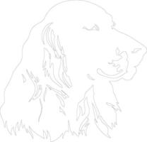 Gordon Setter  outline silhouette vector