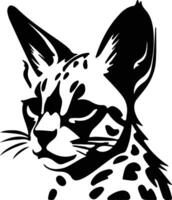 Savannah Cat  silhouette portrait vector