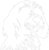 Cockapoo  outline silhouette vector