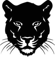 Puma silhouette portrait vector