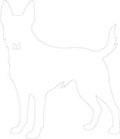 Beauceron  outline silhouette vector