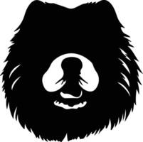 Chow Chow  silhouette portrait vector