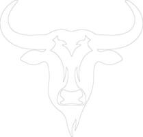 longhorn  outline silhouette vector