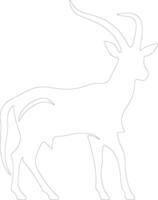 antelope  outline silhouette vector