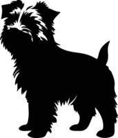 norfolk terrier negro silueta vector