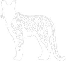 serval   outline silhouette vector