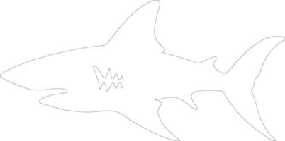 Port Jackson shark   outline silhouette vector