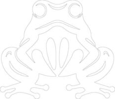 bullfrog outline silhouette vector