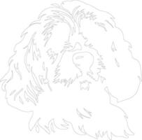 Cockapoo  outline silhouette vector