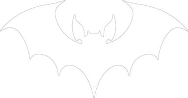 vampire bat  outline silhouette vector