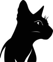 Thai Traditional Siamese Cat  silhouette portrait vector