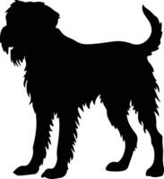 irlandesa perro lobo silueta retrato vector