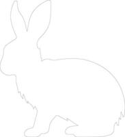 rabbit   outline silhouette vector