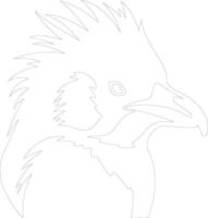 rockhopper penguin    outline silhouette vector