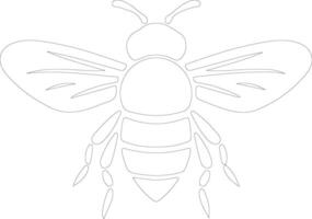 bumblebee outline silhouette vector