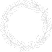 Wreath  outline silhouette vector