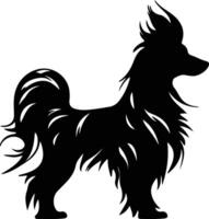 Chinese Crested   black silhouette vector