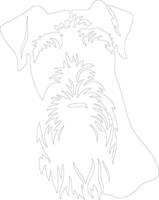 Airedale Terrier  outline silhouette vector