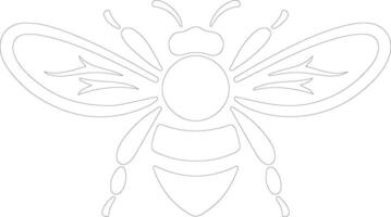 miel abeja contorno silueta vector