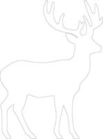 Reindeer  outline silhouette vector