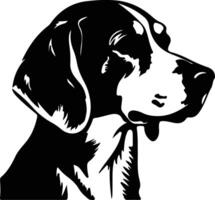 American Foxhound  silhouette portrait vector