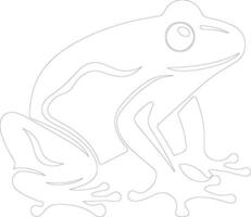 amphibian  outline silhouette vector